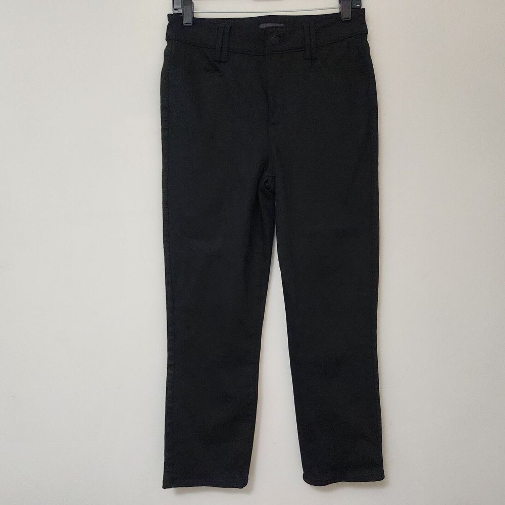 NYDJ Women's Black Marylin Jeans Heavy Denim Stretch Straight Leg Size 4